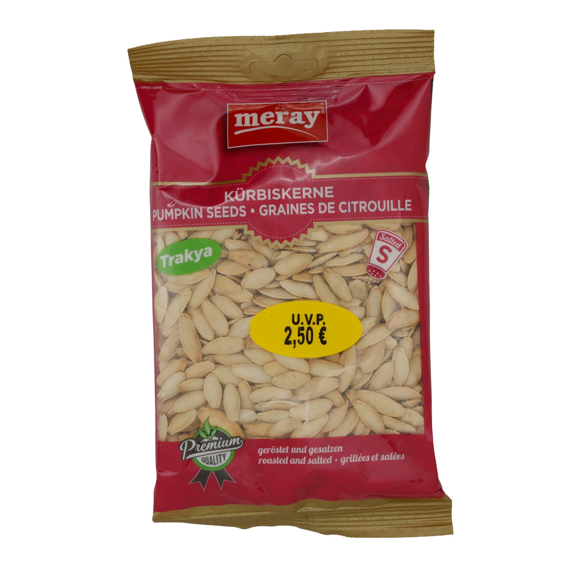 Kerne Meray | Kürbiskerne Trakya | Geröstete und gesalzene Kürbiskerne | 200 g MERAY